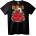 NOONEBRAND Тениска Аниме Червена Маска Воин - 2XL, Black