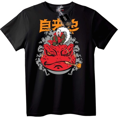 NOONEBRAND Тениска Аниме Червена Маска Воин - 2XL, Black