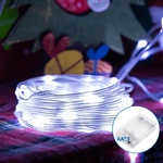 Aigostar - LED коледен гирлянд 50xLED/3xAA 5, 3m студено бяло (AI1326)