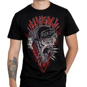 HYRAW тениска хардкор мъжки - ХАРdc РУДА МАЙМУНА - hyraw - hy341