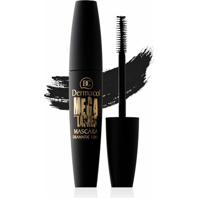 Dermacol Mega Lashes Super Volume riasenka Black 13 ml