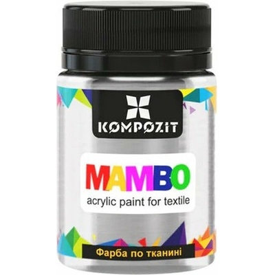 Mambo metalická farba na textil a kožu 50 ml 53 strieborná