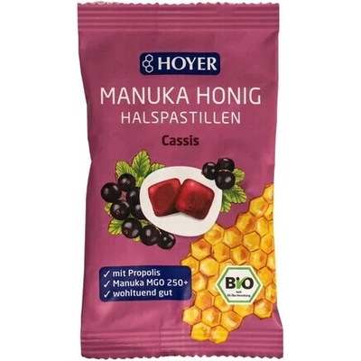 Hoyer Pastilky manuka med a černý rybíz 30 g