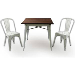 Bogdan Furniture Europe Бар маса Kubo Wood-E20, антично бял