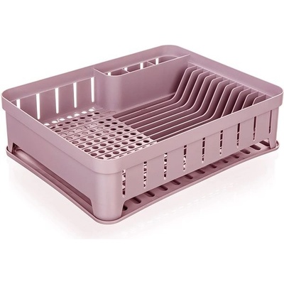 BANQUET Odkapávač na nádobí myKITCHEN Color 40 × 31 × 12 cm, plastový, růžový