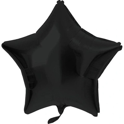 Folat balón fóliový hviezda matná čierna, 48 cm 8714572669344