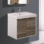 Inter Ceramic Конзолен PVC шкаф ICP 6055 WOODEN, Inter Ceramic, с умивалник, 60x55x45см (6055 WOODEN)