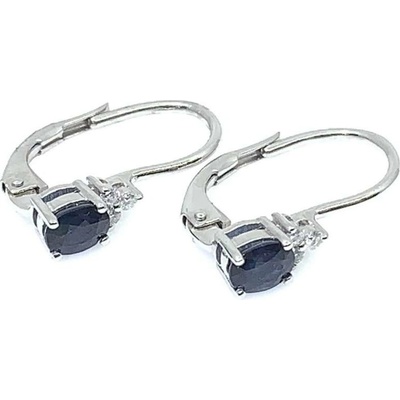 Jan Kos jewellery zlaté náušnice s brilianty a safírem 83000177