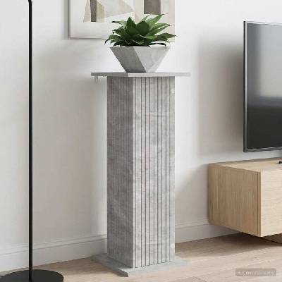 vidaXL Стойка за растения Бетонно сиво 30, 5 x 30 x 80, 5 см (899768)