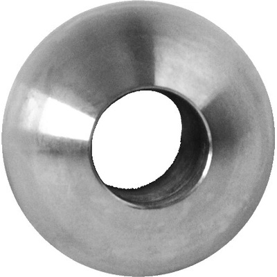 Guľa priechodná ø 25 mm na trubku ø 12 mm, brúsená AISI 304