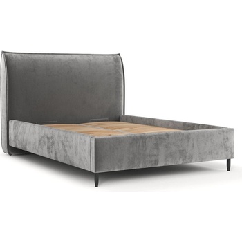 Maison de Reve Сиво тапицирано двойно легло с място за съхранение с включена подматрачна рамка 140x200 cm Shell - Maison de Rêve (SHELL140_MDR_P0_LOT09_M0_NF_T0_L32)