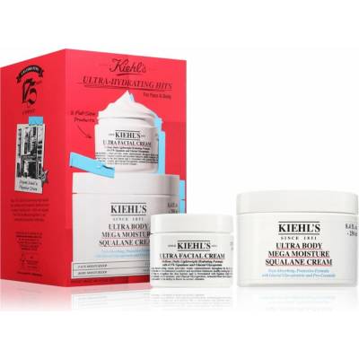 Kiehl's Ultra Facial Body Mega Moisture Squalane Cream tělový krém 250 ml + Kiehl's Ultra Facial Cream hydratační krém na obličej 24h 50 ml kosmetická sada