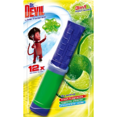 Dr. Devil Twister 5v1 Point Blok WC bodový blok Lime 75 ml