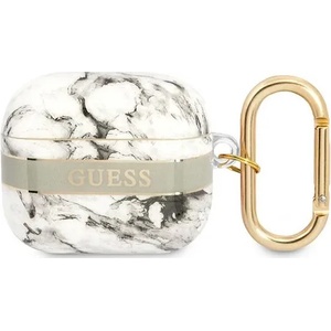 Guess GUA3HCHMAG калъф за AirPods 3, сив, Marble Strap Collection (GUA3HCHMAG)