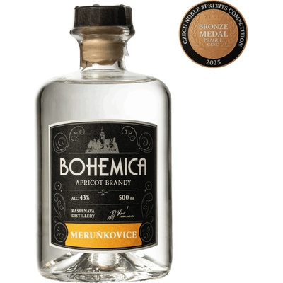 Bohemica Meruňkovice 43% 0,5 l (holá láhev)