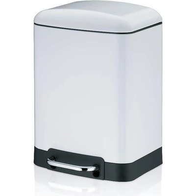 Kela Кош за отпадъци с педал KELA Davino 6 л, бял (1536)