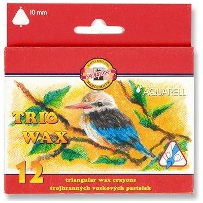 KOH-I-NOOR "Aquarell" Voskovky trojhranné 12 rôznych farieb