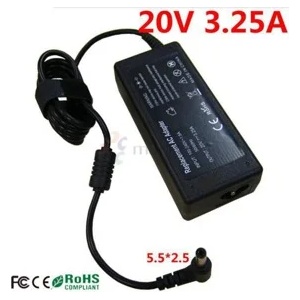 Fujitsu-Siemens Захранване (заместител) за лаптопи Fujitsu-Siemens, 20V/3.25A/65W, жак (5.5 x 2.5) (SZ101366)