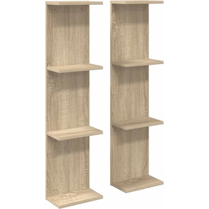 vidaXL Стенен рафт 2 бр. Дъб сонома 22 x 15 x 100 см (8012441)