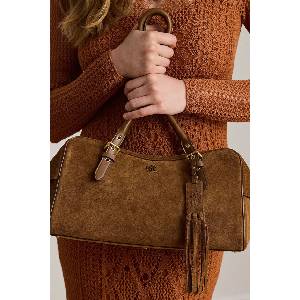 Ralph Lauren шопинг чанта дамска от велур (431P11777)