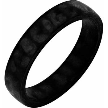 Eppi Mierne zaoblený pásnký prsteň z karbónu Azalia R49296