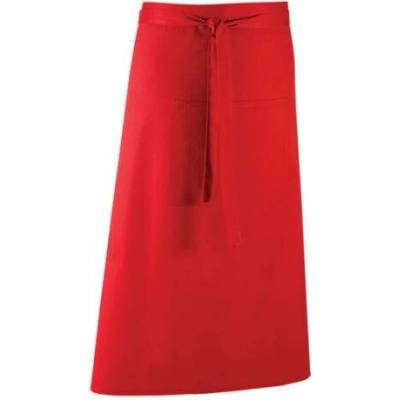 Premier Workwear Pracovní zástěra s kapsou PR158 Red Pantone 200 90x80cm