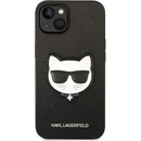 Púzdro Karl Lagerfeld PU Saffiano Choupette Head iPhone 14 Plus čierne