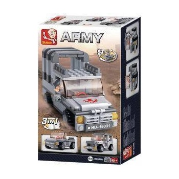Sluban Kонструктор Армия 3 в 1 - Джип, B0537A Sluban, A6938242953072