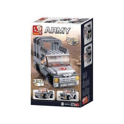 Sluban Kонструктор Армия 3 в 1 - Джип, B0537A Sluban, A6938242953072