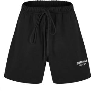 Fear of god essentials Поларени къси панталони FEAR OF GOD ESSENTIALS Men's Fleece Jogger Shorts - Jet Black