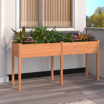 vidaXL Truhlík s vložkou hnědý 161 x 45 x 76 cm masivní jedlové dřevo