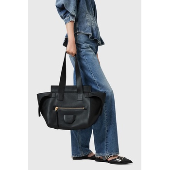 AllSaints Кожена чанта AllSaints PEREZ в черно W392XD (W392XD)