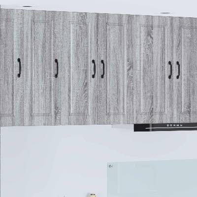 vidaXL Стенен шкаф PORTO 2 pcs Сив Сонома 30 x 31 x 80 см (885368)