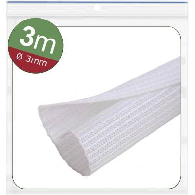Quadrios 24CA468 24CA468, ochranný oplet polyester, 3 do 4 mm, biela, 3 m