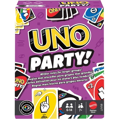 Mattel Карти за игра UNO Party (обновена версия) (JJV58)