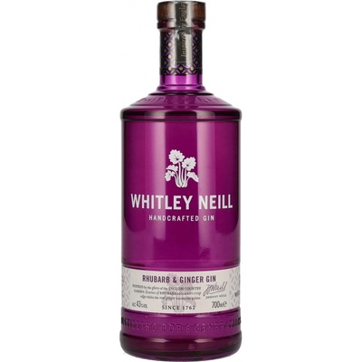 Whitley Neill Rhubarb & Ginger Gin 43% 0,7 l (čistá fľaša)