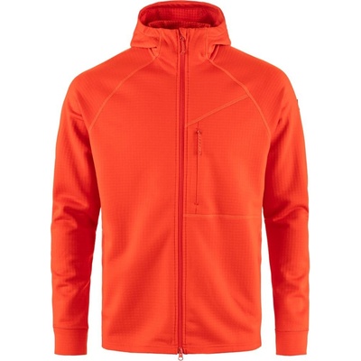 Fjällräven Abisko Grid Fleece Hoodie M Flame Orange
