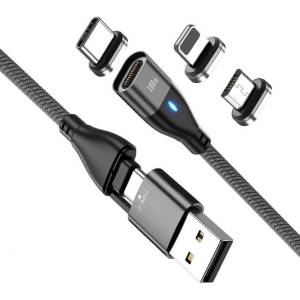  Mobilly магнитен кабел 6в1, Power Delivery, 100W (20V/5A), 1, 8м (XXX)
