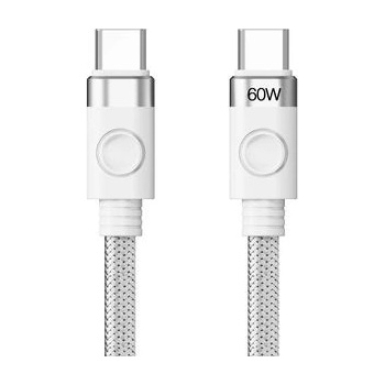 ORICO Кабел, Orico CDX-60CC-WH-BP, USB C-to-C PD 60W Charging, 1.0m, Бял цвят (CDX-60CC-WH-BP)
