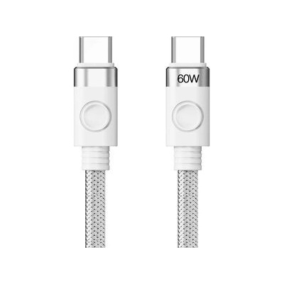 ORICO Кабел, Orico CDX-60CC-WH-BP, USB C-to-C PD 60W Charging, 1.0m, Бял цвят (CDX-60CC-WH-BP)