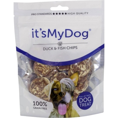 It's My Dog It`s My Dog - Лакомство за кучета, вкусен чипс с патешко и риба, 85 гр