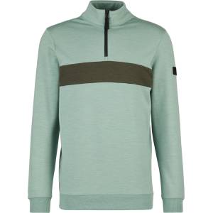 Stoic Мъжки вълнен пуловер Stoic MerinoFleece335 MMXX. Lulea II Half Zip Merino jumper - Iceberg Green / Dark Olive (005-6573-0212)