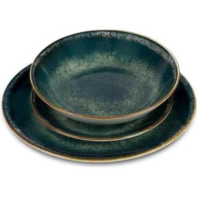 BERLINGERHAUS Jídelní sada talířů Matte Green Collection zelená 18 ks – Sleviste.cz