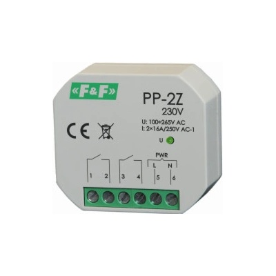 Relé F&F 230 V IP20 16 A PP-2Z/230V