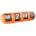 Karlsson Tube Flip часовник, оранжев (KA6032OR)