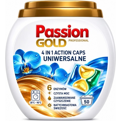 Passion Gold Universal 4v1 kapsle na praní bílého prádla 50 PD