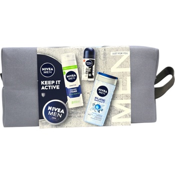 Nivea подаръчен комплект, Мъжки, Несесер, 4 продукта, Keep it Active