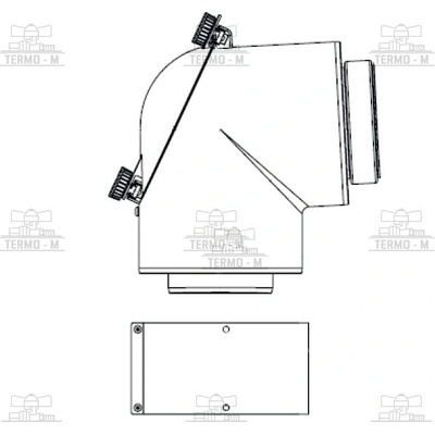 PROTHERM Koleno Ø 80/125 mm -90° s inšpekčným otvorom K25KR 0020214161