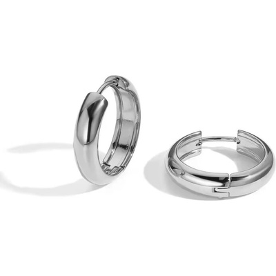 Victoria Filippi Stainless Steel Kruhové náušnice Estefani - 19 mm, chirurgická ocel E-NE93066/37 Stříbrná