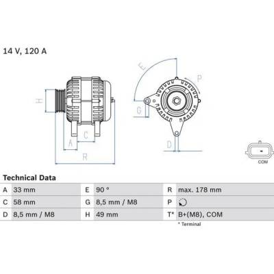Generátor BOSCH 0 986 084 100